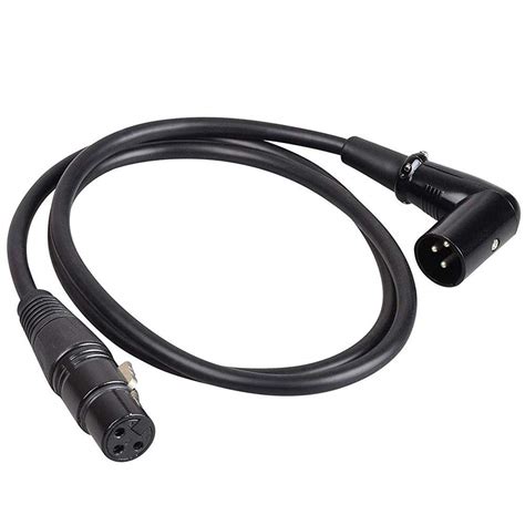 Right Angle Male to Female XLR Cable, Microphone Cord, DMX Signal Wire ...