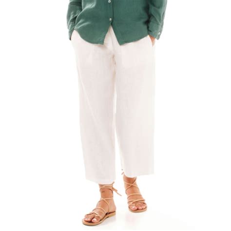 Haris Cotton Cropped Linen Pants | Caroline Randell's SS24 Linen ...