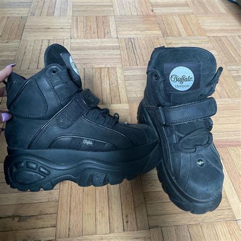 Buffalo London Women's Black Boots | Depop
