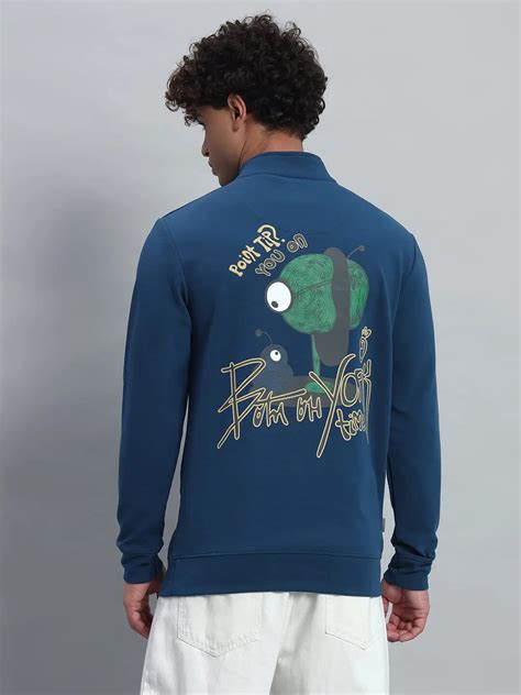 Half Zipper Printed Sweatshirt [PW-Y-4252]