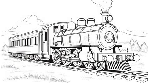 Train Coloring Page: Unique and Creative Train Design for Coloring Fun ...