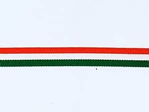 NRI Bharat/India Tricolor Flag Grosgrain Ribbon – 15mm Width, 25m ...