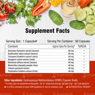 The Curen Contrasugar Advanced Diabetic Care Veg Capsule 60 - Uses ...