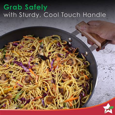 Shop Ebony Hard Anodized Wok With Lid 28cm Online At Best Price ...