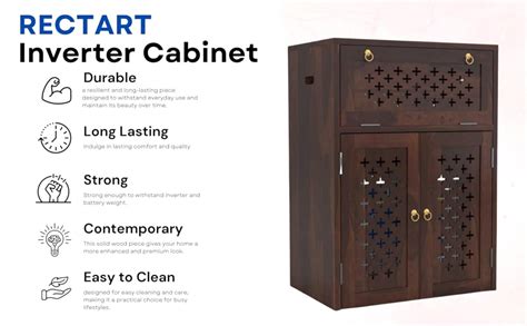 RECTART Solid Wooden Inverter Battery Cabinet | Single Battery Box ...