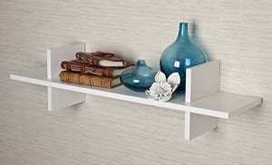 ONLINECRAFTS wooden wall shelf white Wooden Wall Shelf Price in India ...
