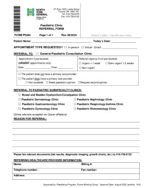 Fillable Online Maternal, Newborn and Paediatric Care Referral Forms ...