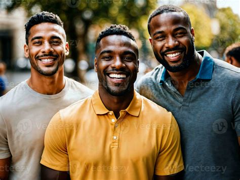 photo of group happy black strong man, generative AI 28124099 Stock ...