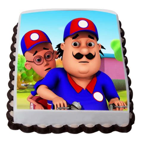 Egg-less Motu Patlu Cartoon Cake Delivery In Noida and Delhi