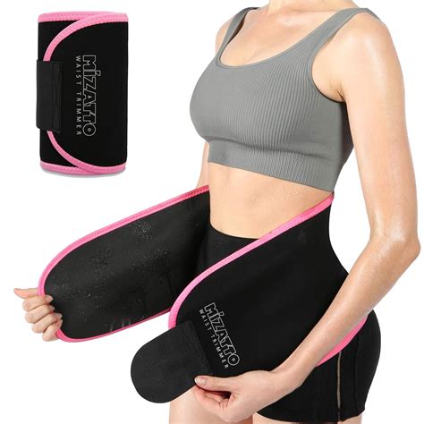 MIZATTO Workout Sweat Belt for Women, Neoprene Sweat Band Slimming ...