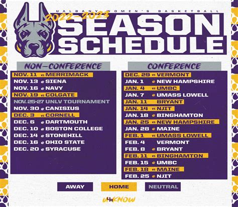 UAlbany Women's Basketball Reveals 2022-23 Schedule