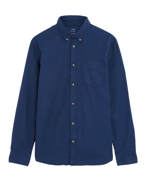 Buy Pure Cotton Oxford Shirt at Marks & Spencer