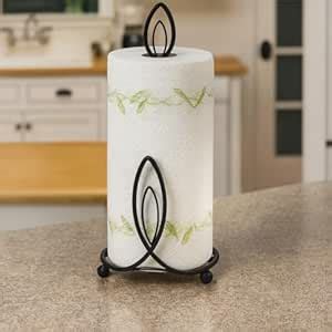 Kundi Wrought Iron Tissue Roll/Paper Towel Holder for Kitchen and ...
