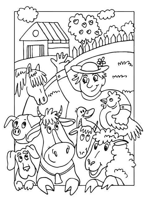 Farm Animals Coloring Pages - 100 Free Coloring Pages for Kids