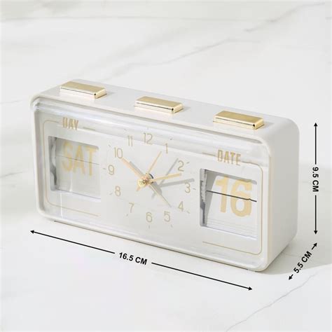 Buy Casablanca Glimmer Table Clock with Day and Date - 16.5x5.5x9.5cm ...