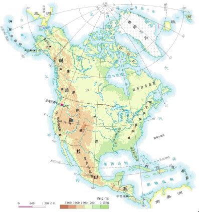 北美洲的地图怎么画展示_地图分享