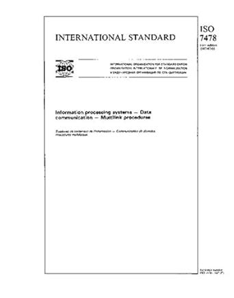 ISO 7478:1987, Information processing systems - Data communication ...