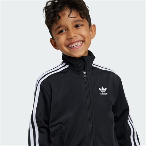 adidas Adicolor Firebird Track Suit Kids - Black | Free Shipping with ...
