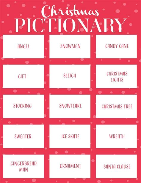 Christmas Pictionary | Skip To My Lou | Christmas pictionary ...