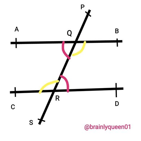 [Solved] Prove if a transversal intersects two parallel lines then each ...