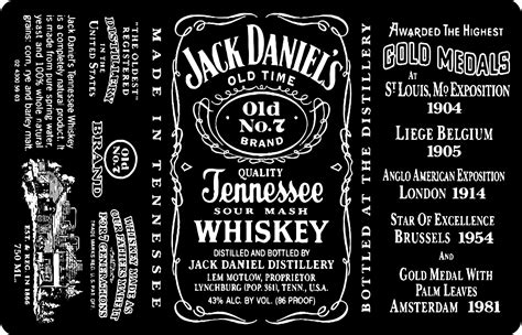 8K Ultra HD Jack Daniel's Whiskey Label