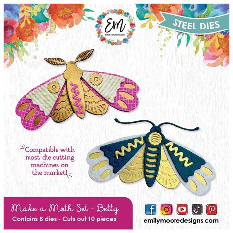 Betty - Make a Moth Die Set - Emily Moore Designs | CSCS