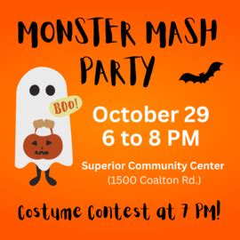 Coming up at the Superior Community Center: Oct. 28 - Nov. 6, 2022