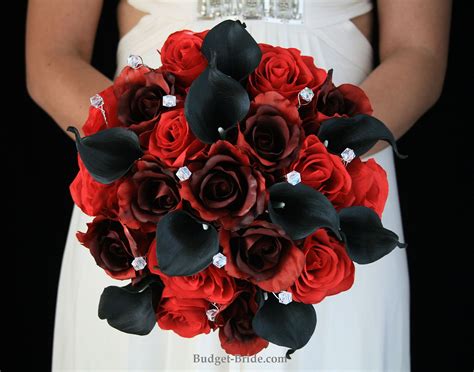 Black And Red Flowers