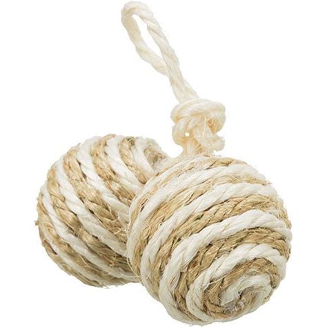 2 BALLS ON A ROPE SISAL WITH BELL – Kanineindia