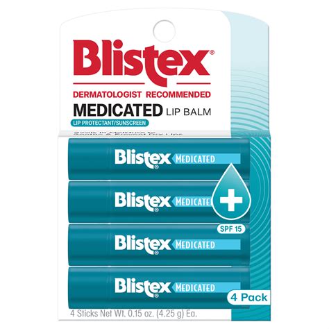 Blistex Medicated Lip Balm - Advanced Protection for Dry, Chapped Lips ...