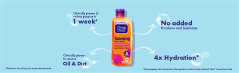 Clean & Clear Foaming face wash for oily skin, removes 99.8% pimple ...