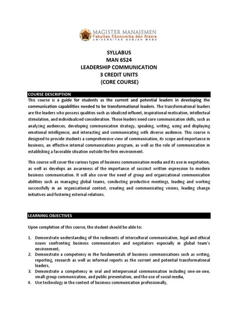 Leadership Course Syllabus 的图像结果