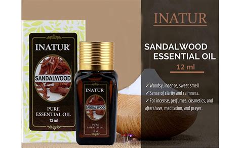 INATUR Sandalwood Essential Oil, Pure & Natural, For Face & Skin, 12 ml ...