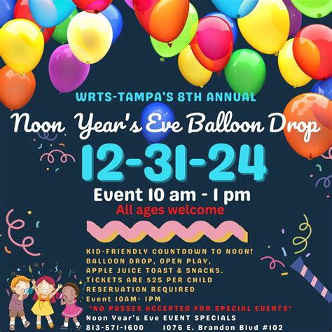 Noon Years Eve Balloon Drop at WRTS-TAMPA, 1076 East Brandon Boulevard ...