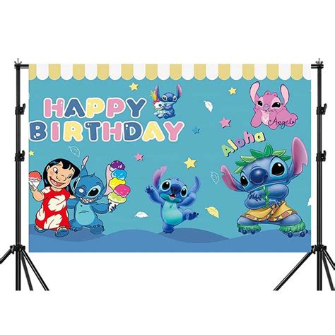 Cartoon Backdrop Party Decoration Supplies Miotlsy Stitc H Birthday ...