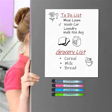 GLUN® Magnetic Plain White Planner Sheet Size 33x43cm for Metal Surface ...