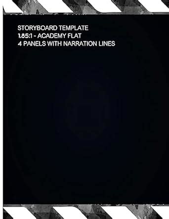 Buy Storyboard Template 1.85:1: Academy Flat 4 Panels With Narration ...