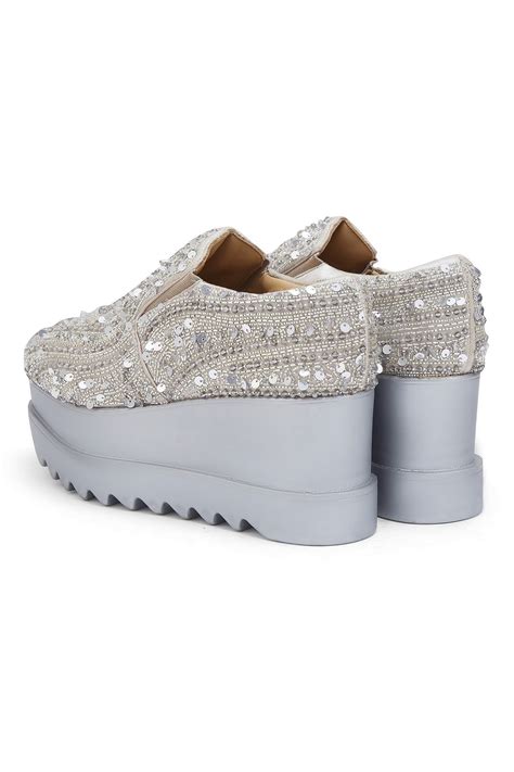 Buy Kaju Katli Wedge Sneakers for Sangeet & Cocktails | Anaar