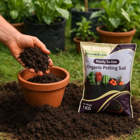 Ready to Use Organic Potting Soil Mix (1kg) – Organicbazar