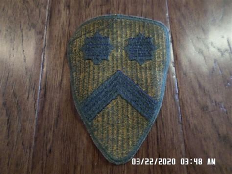 GENUINE WWII U.S MILITARY 2nd CAVALRY GREENBACK PATCH SECOND CAVALRY D ...