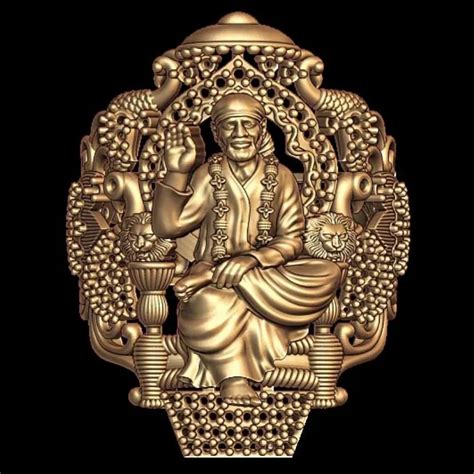 Divine Sai Baba 3D Model Ring - Spiritual Jewelry