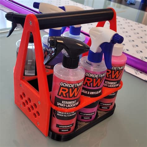 Bottle holder for car detailing 6x69mm bottles by dahliin86 - MakerWorld