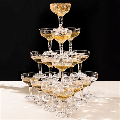 Amazon.com: ZOMUIA 50 Pack Acrylic Champagne Coupe Glasses Plastic ...