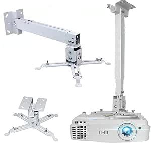 Rosolly Adjustable Ceiling Wall Mount Projector Extending Arms Mount ...