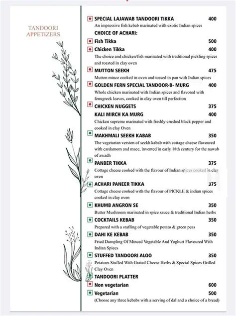 Menu of Hotel Royal Ocean, Tonk Road, Jaipur
