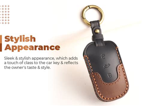 Keyzone dual leather key cover for Thar, Bolero, Scorpio, XUV700, XUV4