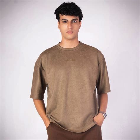 OAK BROWN SUEDE EMBROIDERED T-SHIRT – Hophead