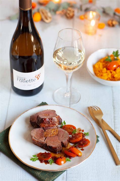 rôti de magret de canard farci aux champignons