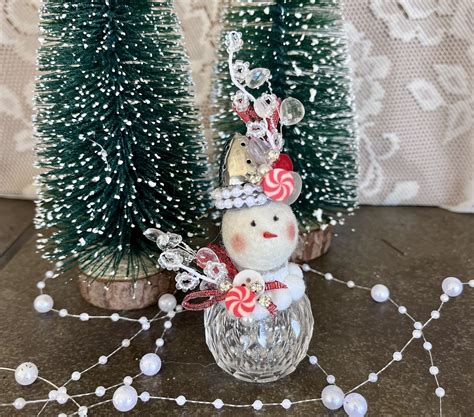 Salt Shaker Snowman Vintage Artisan - Etsy | Snowman, Ornament decor ...