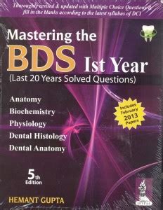 Mastering the BDS 1st Year: Buy Mastering the BDS 1st Year by Gupta ...